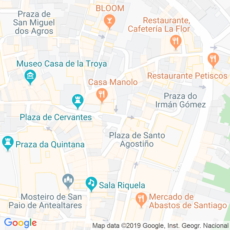 Código Postal calle San Bieito en Santiago de Compostela