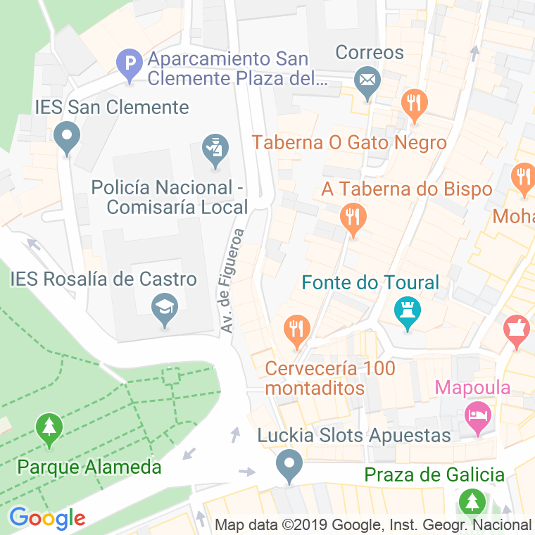 Código Postal calle Entrecercas, De, ruela en Santiago de Compostela