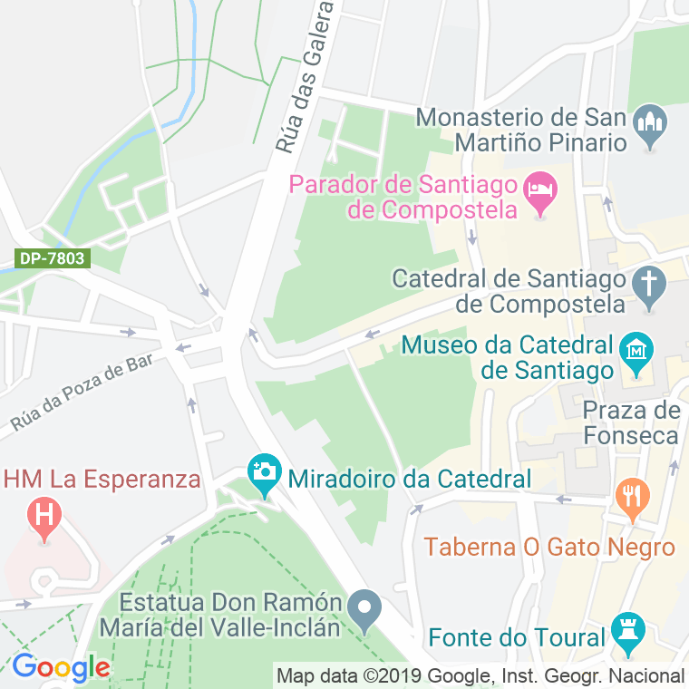 Código Postal calle Hortas en Santiago de Compostela
