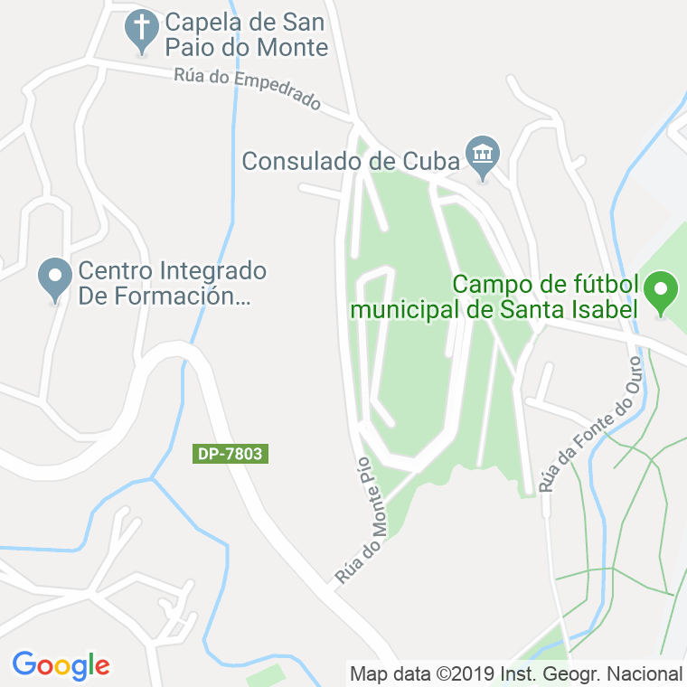 Código Postal calle Monte Pio en Santiago de Compostela