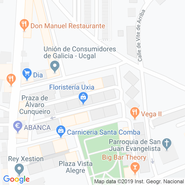 Código Postal calle Rianxo en Santiago de Compostela