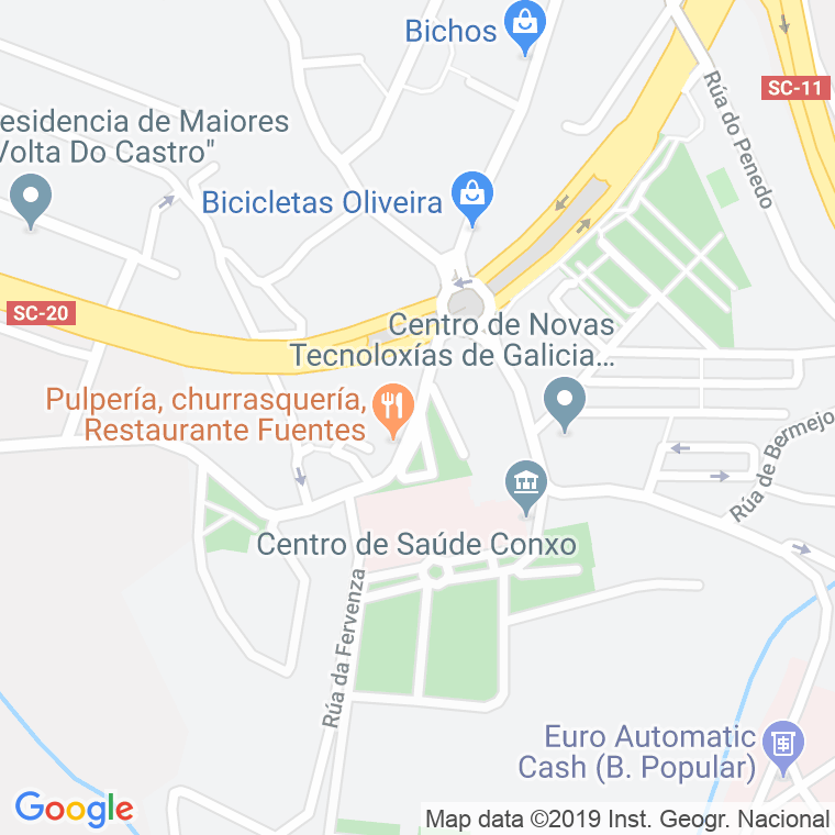 Código Postal calle Campo De Conxo en Santiago de Compostela