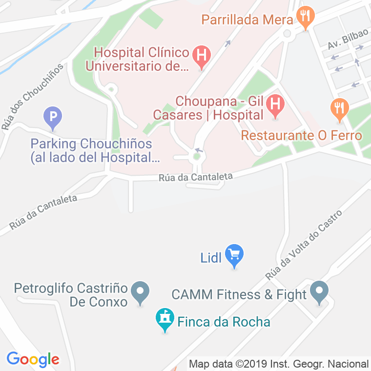 Código Postal calle Cantaleta, travesa en Santiago de Compostela