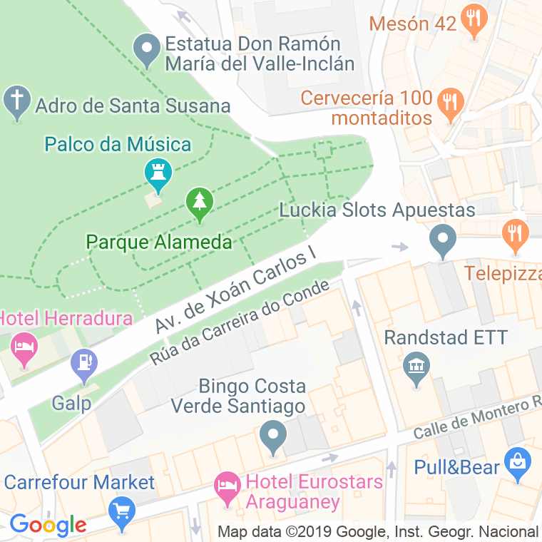 Código Postal calle Xoan Carlos I, avenida en Santiago de Compostela