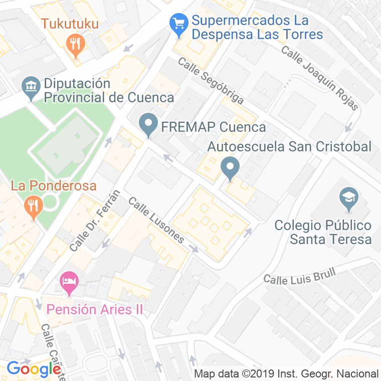 Código Postal calle Lobetanos en Cuenca