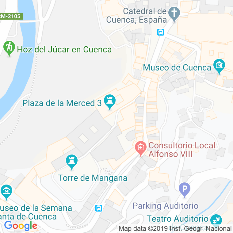 Código Postal calle Merced, plaza en Cuenca