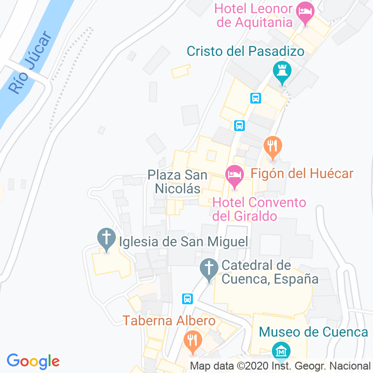 Código Postal calle San Nicolas, plaza en Cuenca