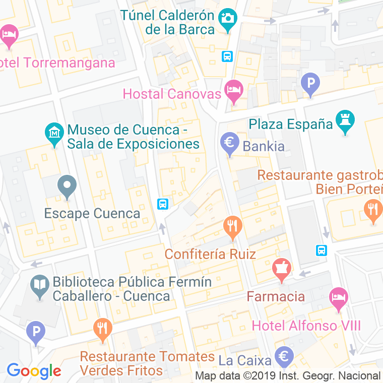 Código Postal calle San Agustin en Cuenca