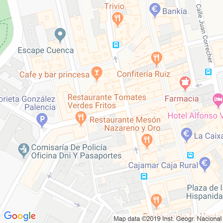 Código Postal calle Sanchez Vera en Cuenca