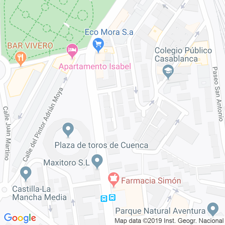Código Postal calle Cartagena en Cuenca