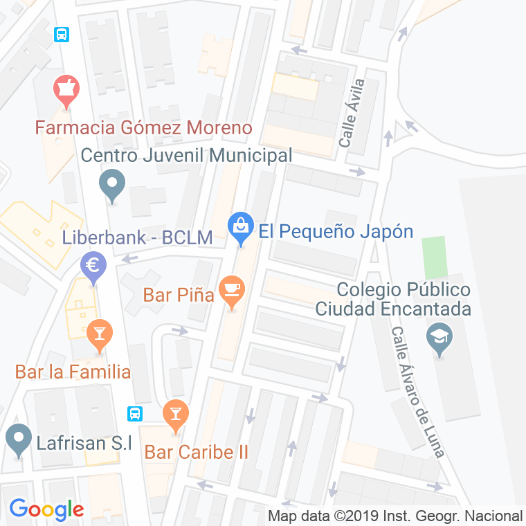 Código Postal calle Guadalajara en Cuenca