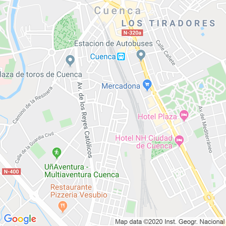 Código Postal calle San Antonio, paseo en Cuenca