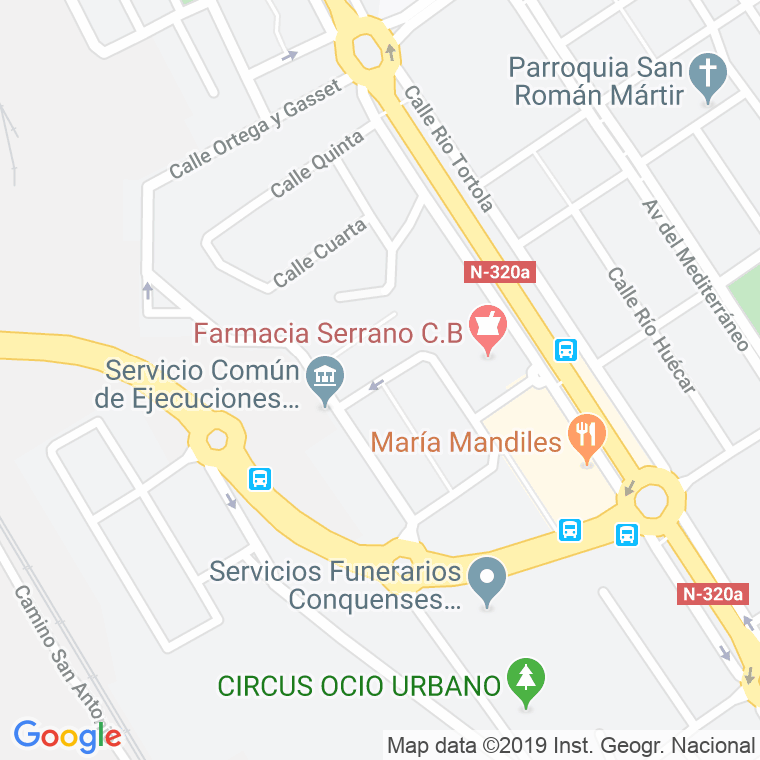 Código Postal calle Miguel De Unamuno en Cuenca