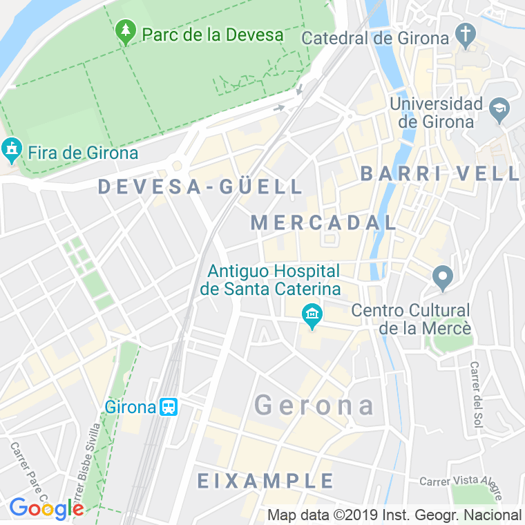 Código Postal calle Jaume I, Gran Via   (Impares Del 1 Al 57)  (Pares Del 2 Al 82) en Girona