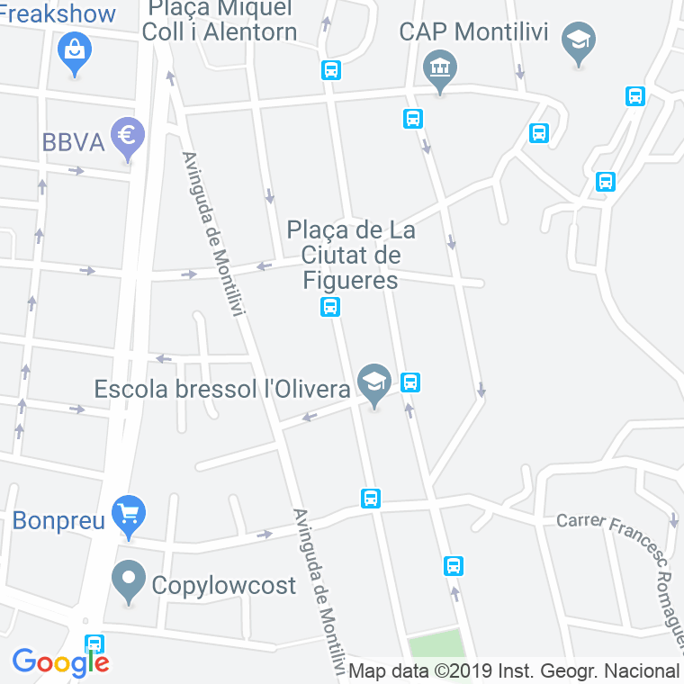 Código Postal calle Ciutat De Figueres, De La, plaça en Girona