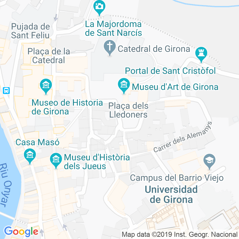 Código Postal calle Lledoners, plaça en Girona