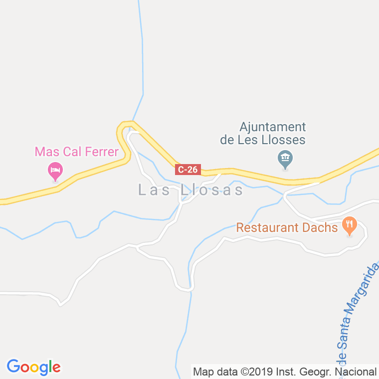 Código Postal de Llosses, Les (Municipio) en Girona