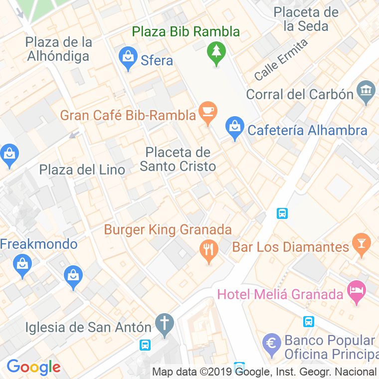 Código Postal calle Caldereros en Granada