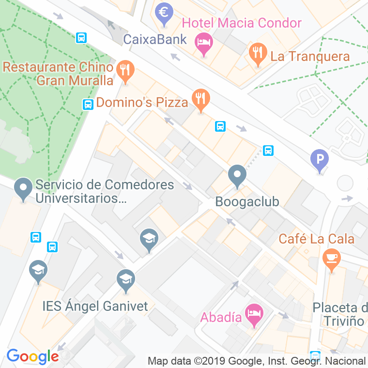 Código Postal calle Canasteros, De, acera en Granada