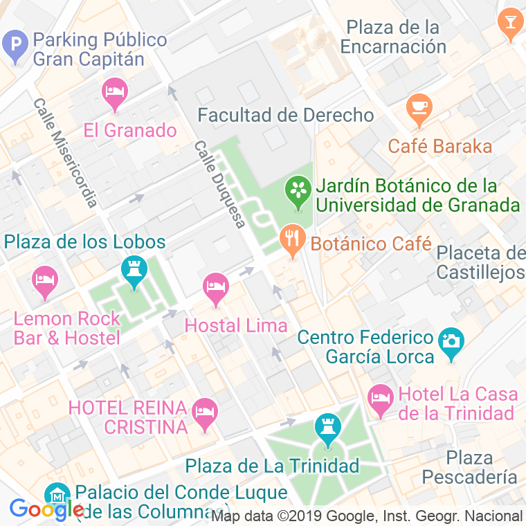 Código Postal calle Malaga   (Impares Del 1 Al 5) en Granada