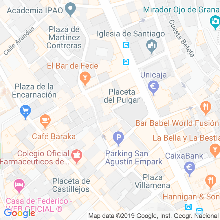 Código Postal calle Postigo De Velutti en Granada