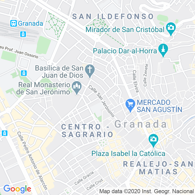 Código Postal calle Pulgar, plaza en Granada
