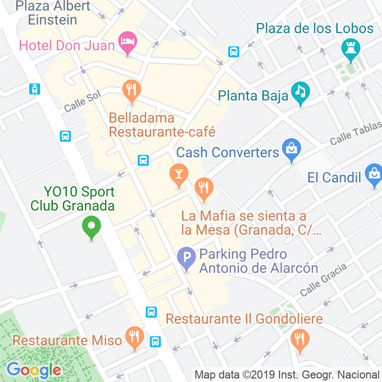 Código Postal calle Jardin De Socrates en Granada