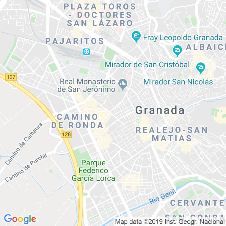 Código Postal calle Madre Teresa Titos Garzon en Granada