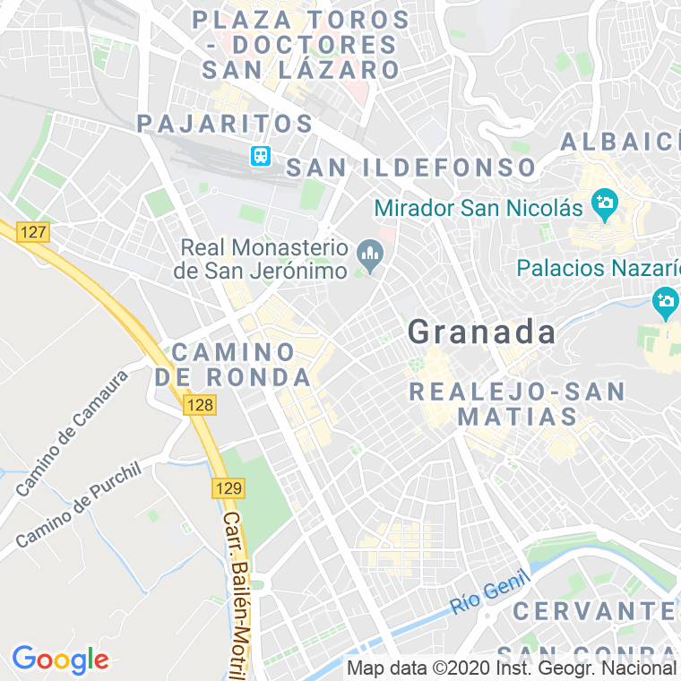 Código Postal calle Santo Tomas De Aquino, plaza en Granada