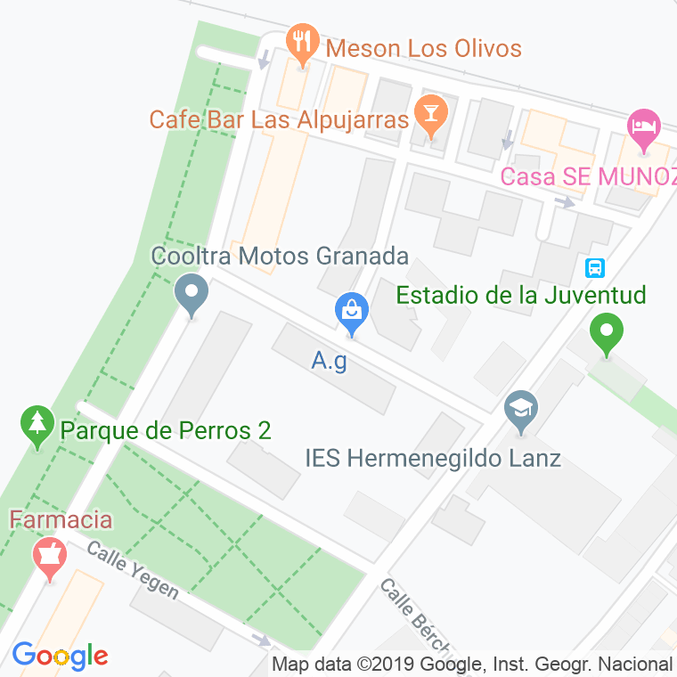 Código Postal calle Cadiar en Granada
