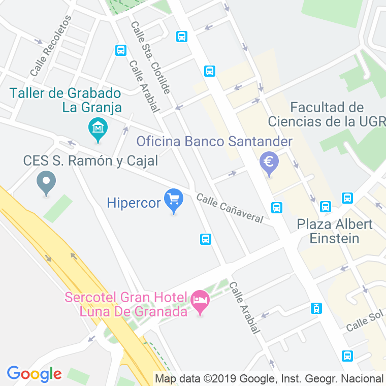 Código Postal calle Cañaveral   (Impares Del 1 Al 5)  (Pares Del 2 Al 10) en Granada