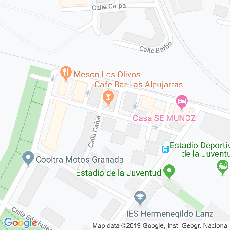 Código Postal calle Demetrio Spinola en Granada