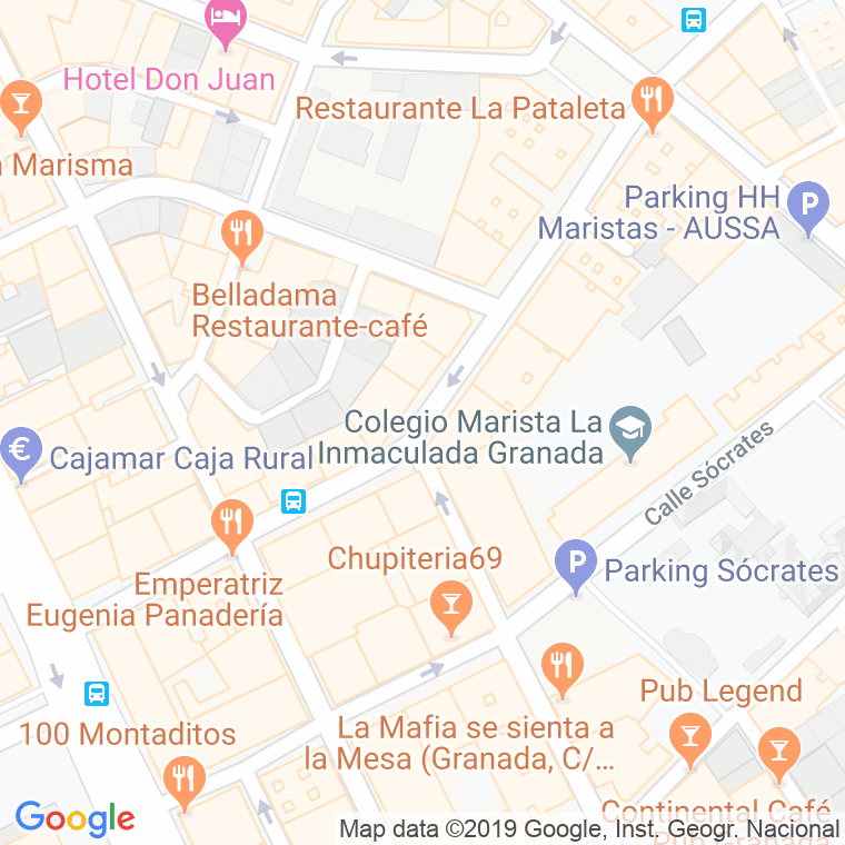 Código Postal calle Emperatriz Eugenia   (Impares Del 19 Al Final)  (Pares Del 22 Al Final) en Granada