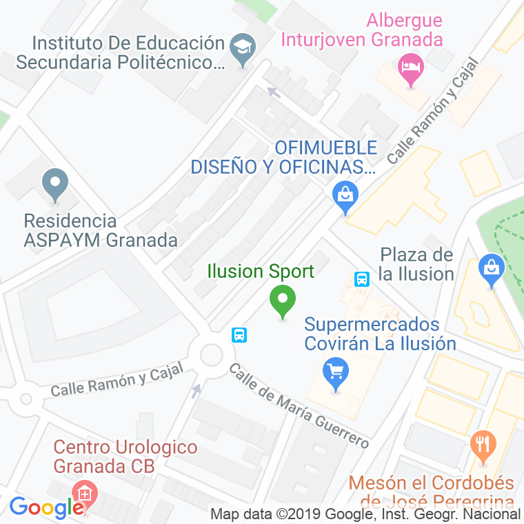 Código Postal calle Luis Bueno Crespo en Granada