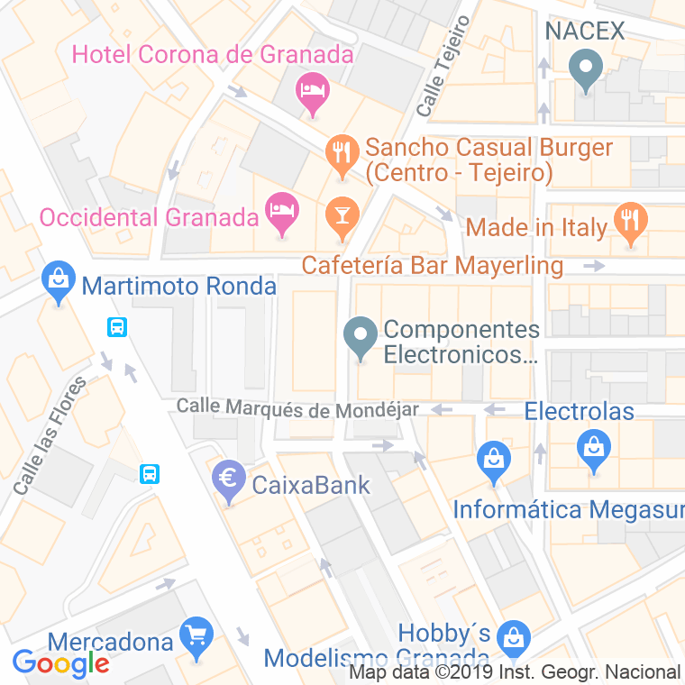 Código Postal calle Joaquin Blume en Granada