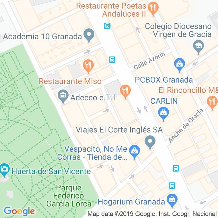 Código Postal calle Mar Del Plata en Granada
