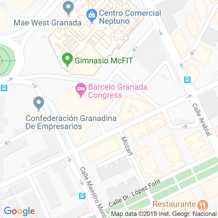 Código Postal calle Mariana Carvajal en Granada