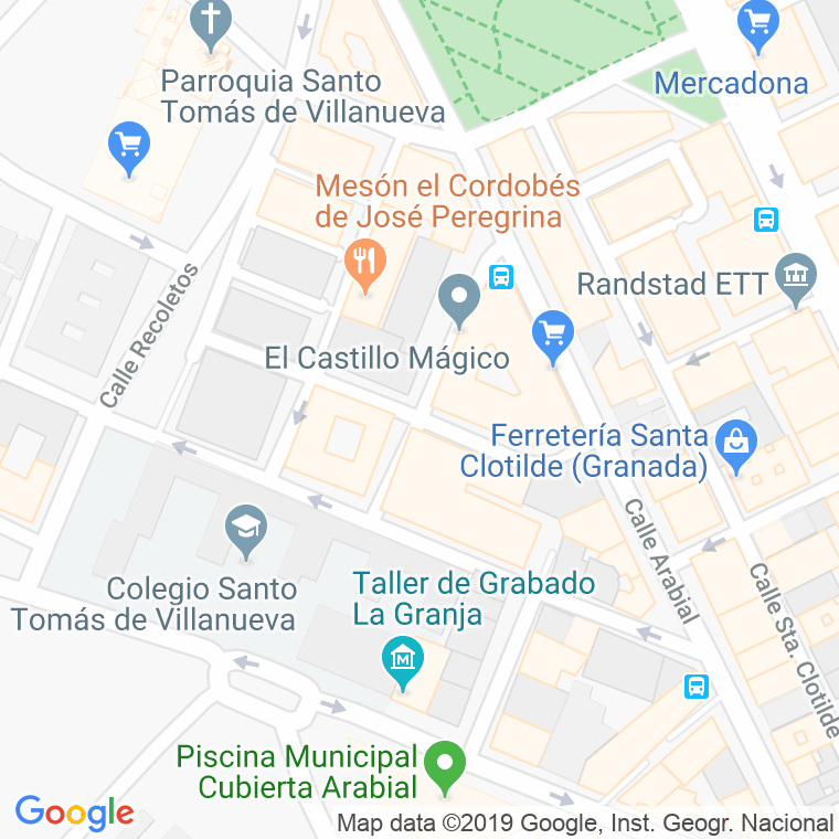 Código Postal calle Santa Rita en Granada