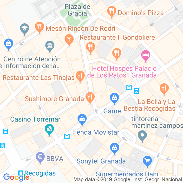 Código Postal calle Martinez Campos   (Impares Del 1 Al 13)  (Pares Del 2 Al 18) en Granada