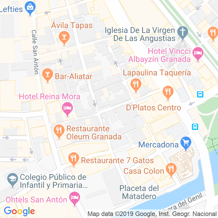 Código Postal calle Nueva De La Virgen en Granada