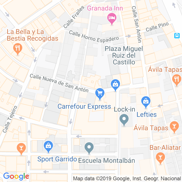 Código Postal calle Nueva De San Anton en Granada
