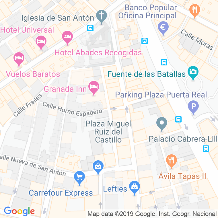 Código Postal calle Padre Alcover en Granada