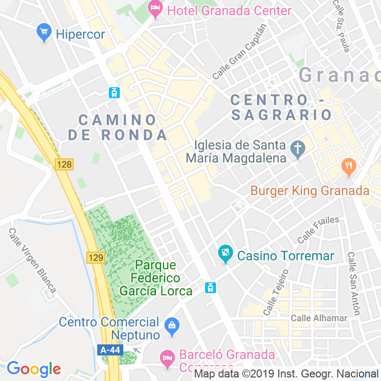 Código Postal calle Pedro Antonio De Alarcon   (Impares Del 1 Al 19)  (Pares Del 2 Al 18) en Granada