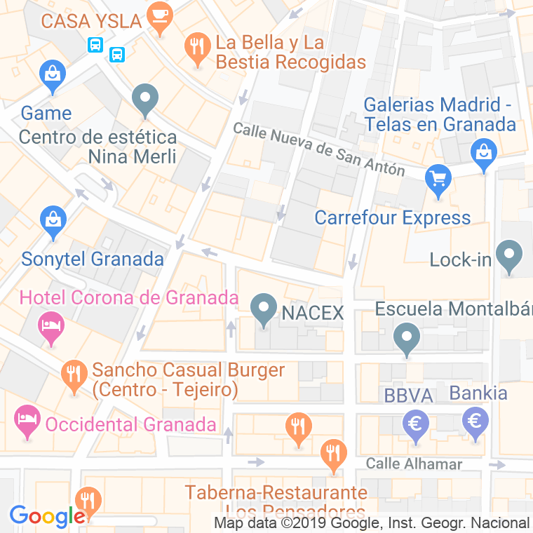 Código Postal calle San Vicente Ferrer en Granada