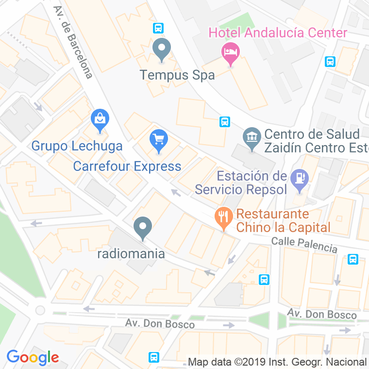 Código Postal calle Barcelona, avenida en Granada