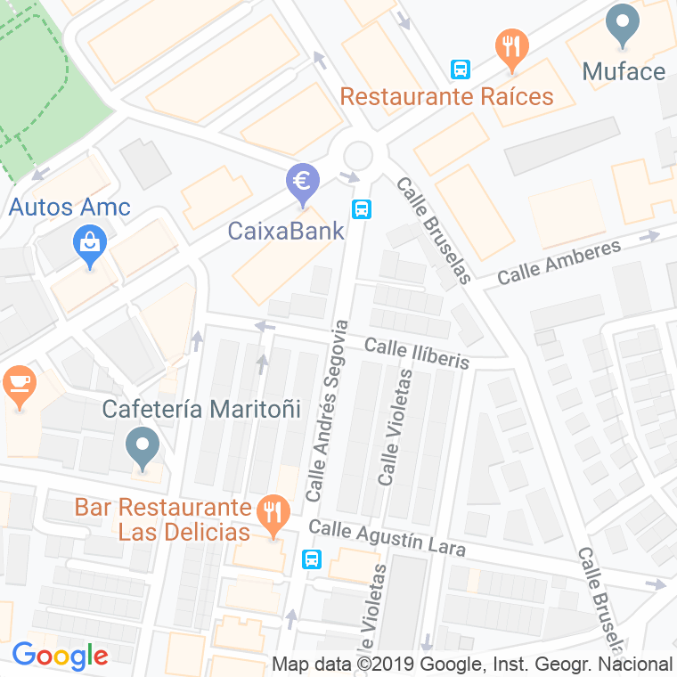 Código Postal calle Iliberis   (Impares Del 1 Al 9)  (Pares Del 2 Al 10) en Granada