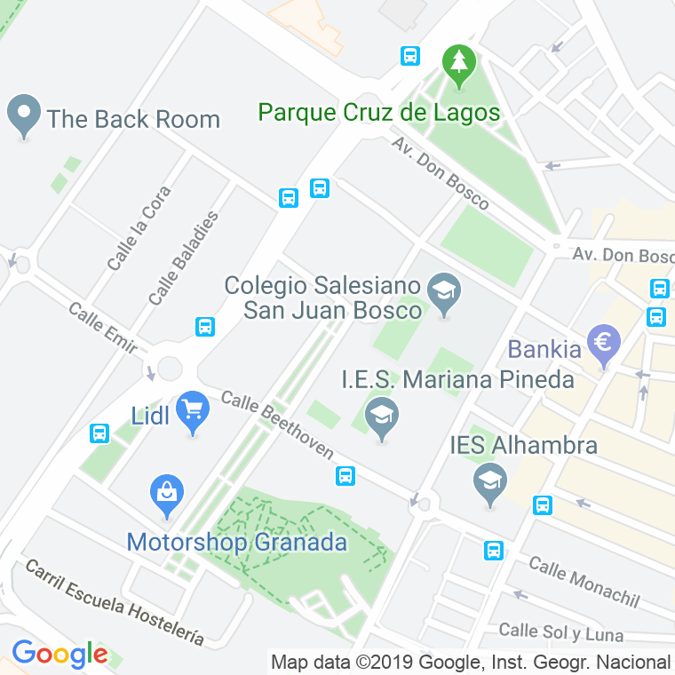 Código Postal calle Maria Auxiliadora en Granada