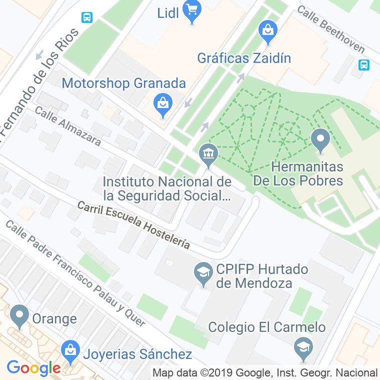 Código Postal calle Restauradores en Granada