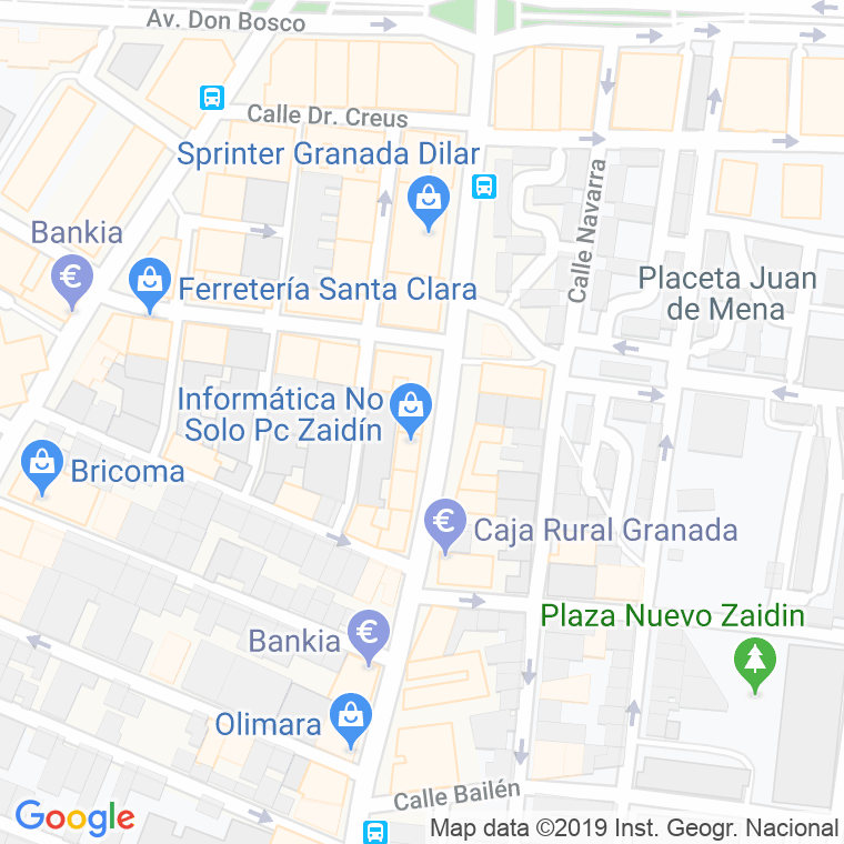 Código Postal calle Cuatro (Barriada La Cruzada), porta en Granada