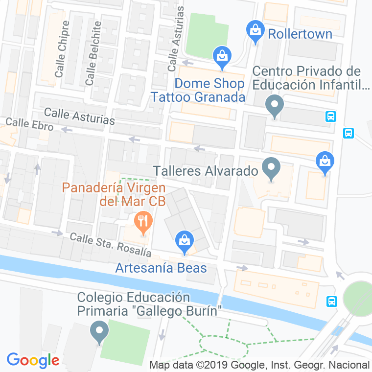 Código Postal calle Garrido Del Castillo en Granada